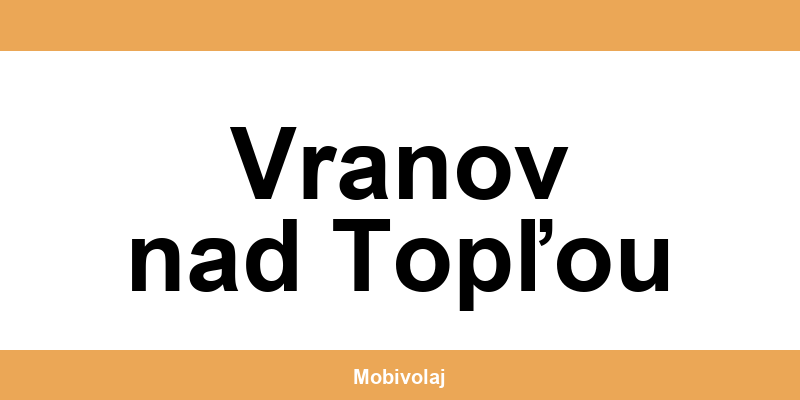 Predajne Orange a kontakt v Vranov nad Topľou