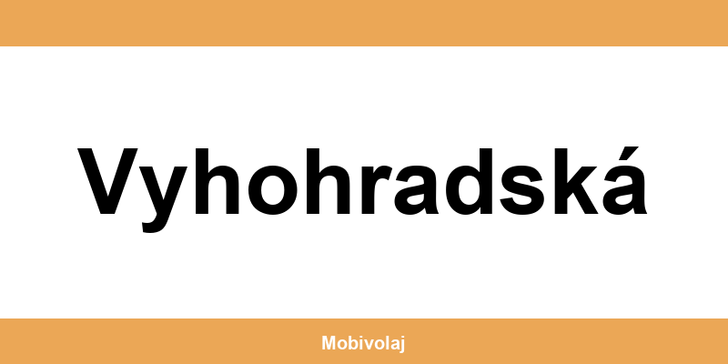 Predajne Orange a kontakt v Vyhohradská