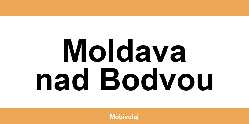 Predajne Orange a kontakt v Moldava nad Bodvou