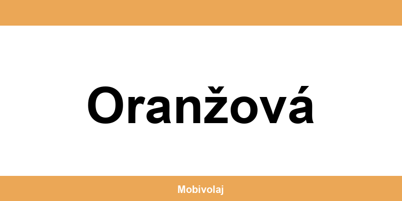 Predajne Orange a kontakt v Oranžová